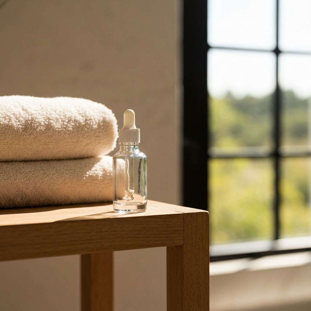 Siero in boccetta con contagocce su mensola